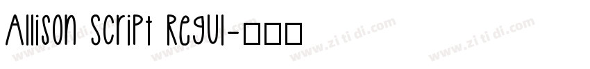 Allison Script Regul字体转换